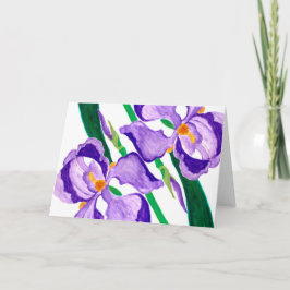 Diagonale lila Iris-Gruß-Karte Karte