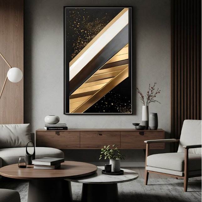 Diagonale Linien des Goldes Poster (Von Creator hochgeladen)