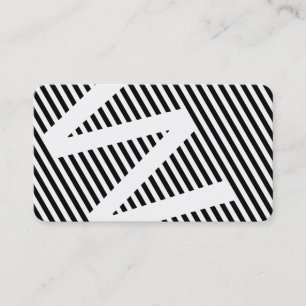 Diagonale macht Schwarzweiss blind Visitenkarte