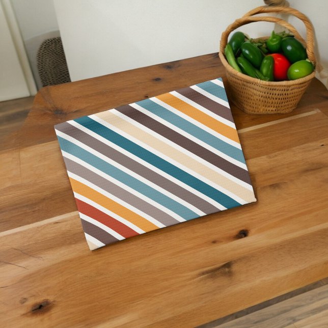 Diagonale Multicolor Streifen Geschirrtuch (Kitchen Towel)