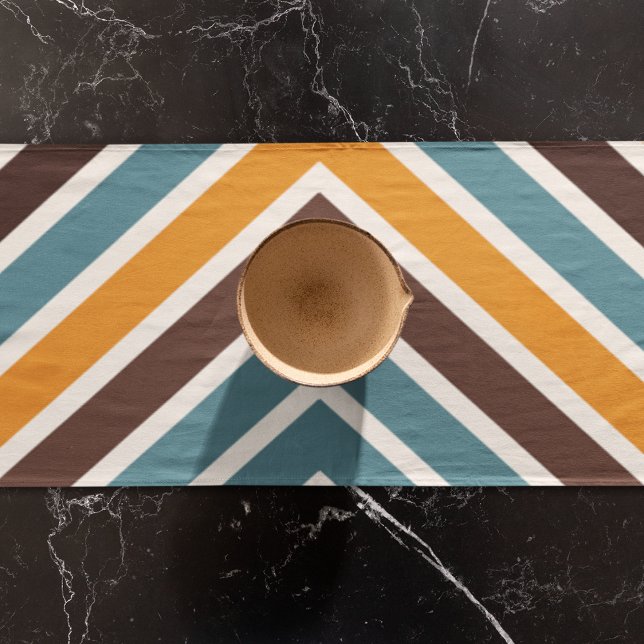 Diagonale Multicolor Streifen Großer Tischläufer (table runner)