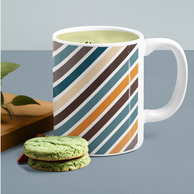 Diagonale Multicolor Streifen Kaffeetasse (Mugs and cups)