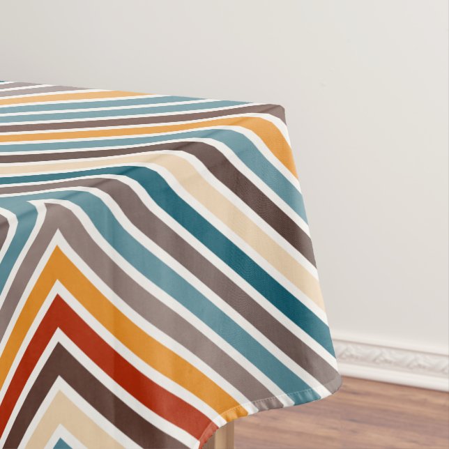 Diagonale Multicolor Streifen Tischdecke (Beispiel)