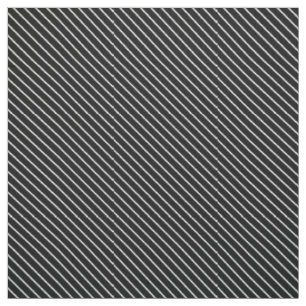 Diagonale Nadelstreifen - Schwarzweiss Stoff
