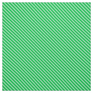 Diagonale Nadelstreifen - Smaragdgrün und Weiß Stoff