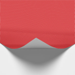 Diagonale Nadelstreifen - tiefrot und weiß Geschenkpapier