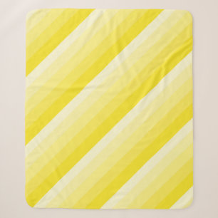 Diagonale Ombre-Streifen in Gelbtönen Sherpadecke