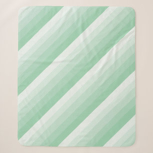 Diagonale Ombre-Streifen in Jadegrün Sherpadecke