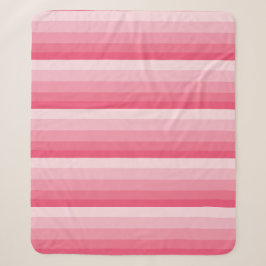 Diagonale Ombre-Streifen in rosa Tönen Sherpadecke