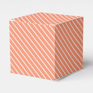 Diagonale Pinstreifen - orange und weiß Geschenkschachtel