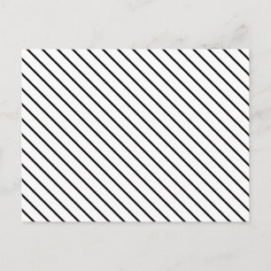 Diagonale Pinstreifen - weiß und schwarz Postkarte