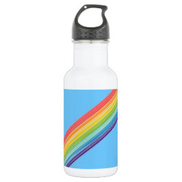 Diagonale Regenbogenstreifen Edelstahlflasche