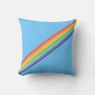 Diagonale Regenbogenstreifen Kissen