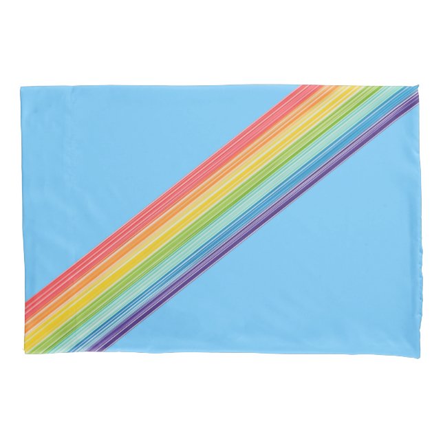 Diagonale Regenbogenstreifen Kissenbezug (Vorderseite)