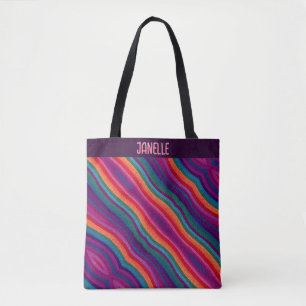 Diagonale Regenbogenstreifen mit Stolz Tasche