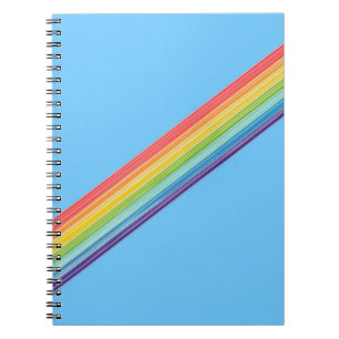 Diagonale Regenbogenstreifen Notizblock
