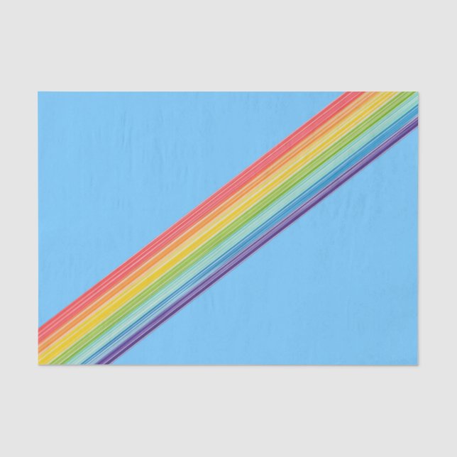 Diagonale Regenbogenstreifen Seidenpapier (Vorderseite)