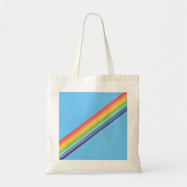 Diagonale Regenbogenstreifen Tragetasche (Vorne)