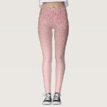 Diagonale Rose Gold Blush Pink Ombre Gradient Leggings<br><div class="desc">Dieses elegante und mädchenhafte Design ist perfekt für die elegante und stilvolle Frau. Es verfügt über ein Imitat gedruckt funkelnd Rose Gold Glitzer Diagonal Farbton Ober auf einem rot rosa Hintergrund. Es ist ein einzigartiger Einblick in den Trend des Glitzer, der derzeit sehr beliebt ist. Es ist ein hübsches, glamouröses,...</div>