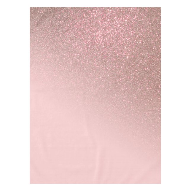 Diagonale Rose Gold Blush Pink Ombre Gradient Tischdecke (Vorderseite)