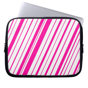 Diagonale Streifen ~ Hot Pink Laptopschutzhülle