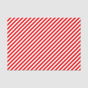 Diagonale Streifen im Candy-Cane-Stil - Weihnachts Seidenpapier
