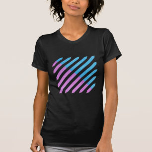 Diagonale Streifen, in Rosa und Türkis, Shirts