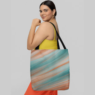 Diagonale Streifen in sanften Pastellfarben Tasche