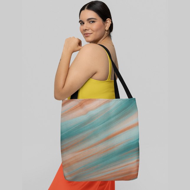 Diagonale Streifen in sanften Pastellfarben Tasche (Von Creator hochgeladen)