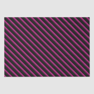 Diagonale Streifen in Schwarz und Heiß rosa Seidenpapier