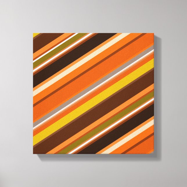 Diagonale Streifen mit "erdigen" Farben Leinwanddruck (Vorderseite)