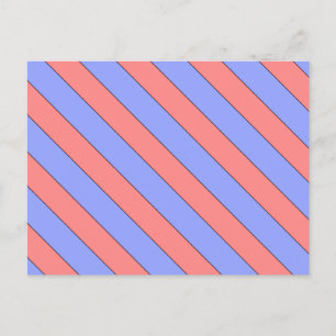 diagonale Streifen rosa und lila Postkarte
