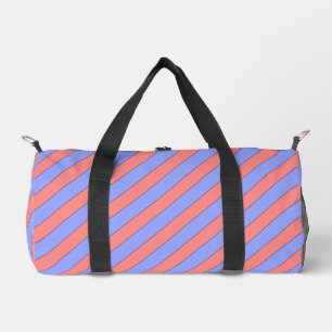 Diagonale Streifen (rosa und violett) Duffle Bag