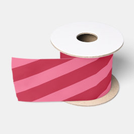 Diagonale Streifen rot und rosa Band 2 Yards Satinband