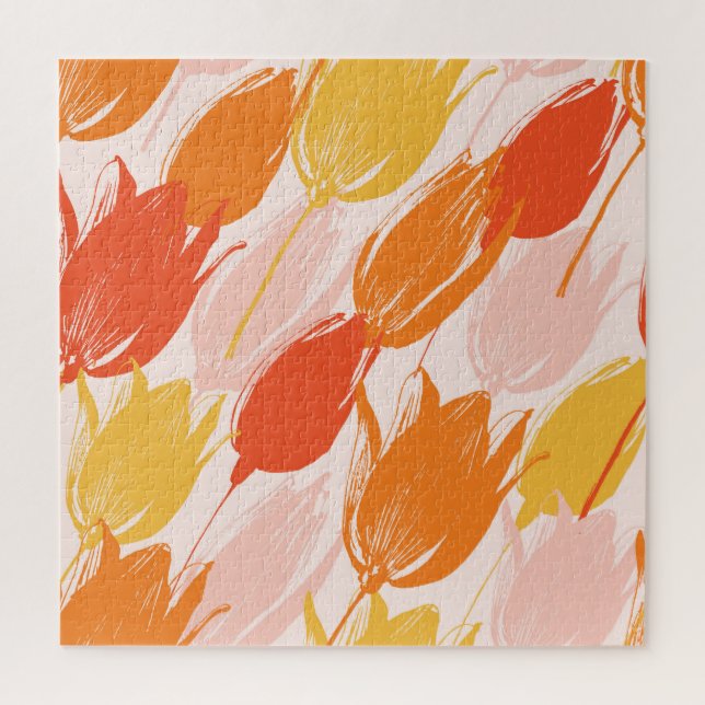 Diagonale Tulips: Lichtfarbdesign. (Vertikal)