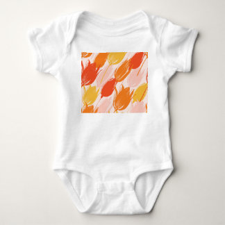 Diagonale Tulips: Lichtfarbdesign. Baby Strampler