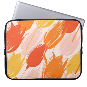 Diagonale Tulips: Lichtfarbdesign. Laptopschutzhülle