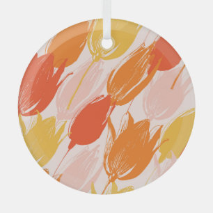 Diagonale Tulips: Lichtfarbdesign. Ornament Aus Glas