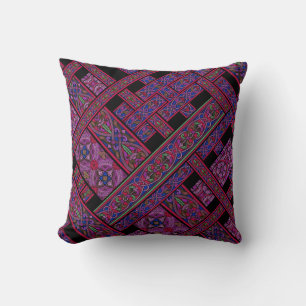 Diagonale Violette Aurora-Wurfkissen Kissen