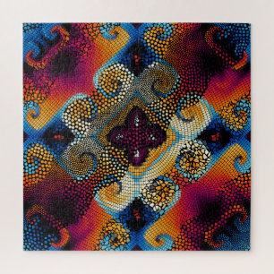 Diagonale Zierwellen: Mosaiktextur
