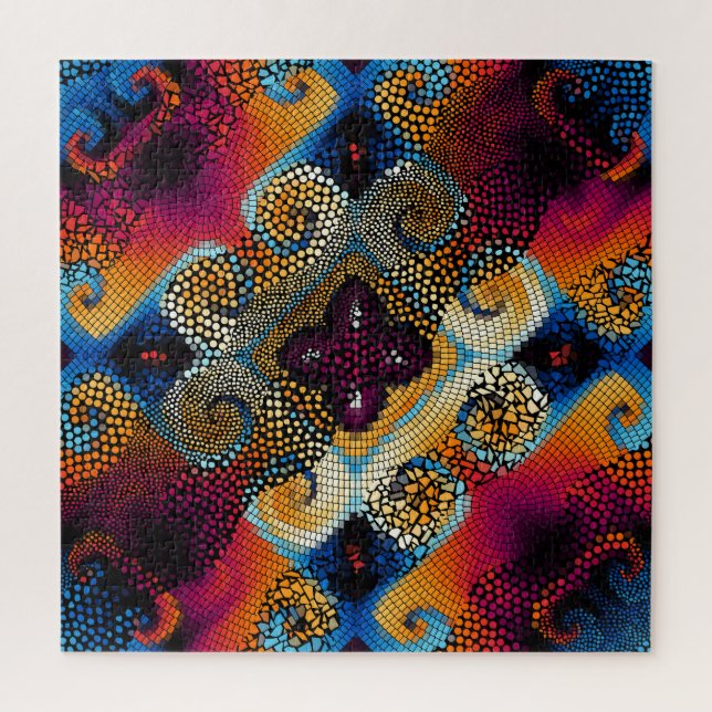 Diagonale Zierwellen: Mosaiktextur (Vertikal)