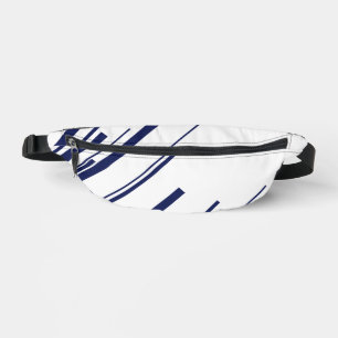 Diagonalen in Blau und Weiß Bauchtasche