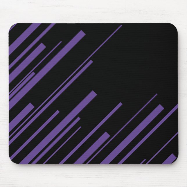 Diagonalen in Lila und schwarz Mousepad (Vorne)