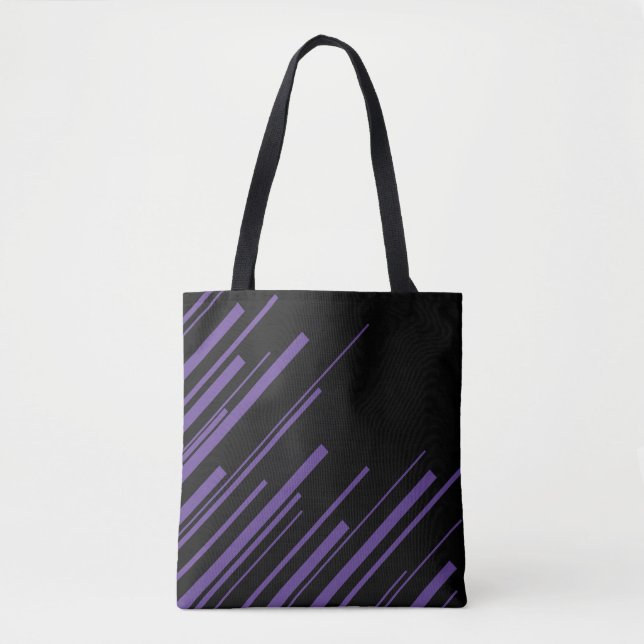 Diagonalen in Lila und schwarz Tasche (Vorderseite)