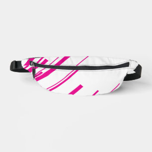 Diagonalen in Magenta und Weiß Bauchtasche