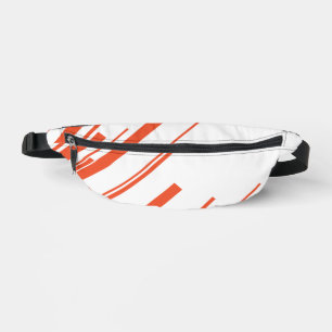 Diagonalen in Orange und Weiß Bauchtasche