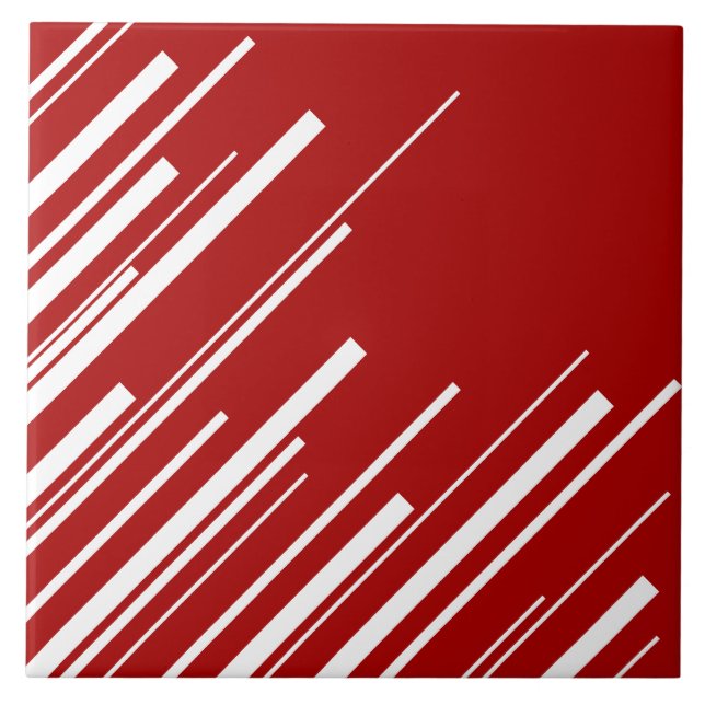 Diagonalen in Rot und Weiß Fliese (Vorderseite)