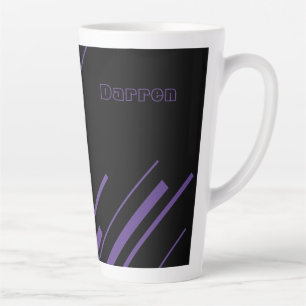 Diagonalen - Lila und Schwarz Milchtasse