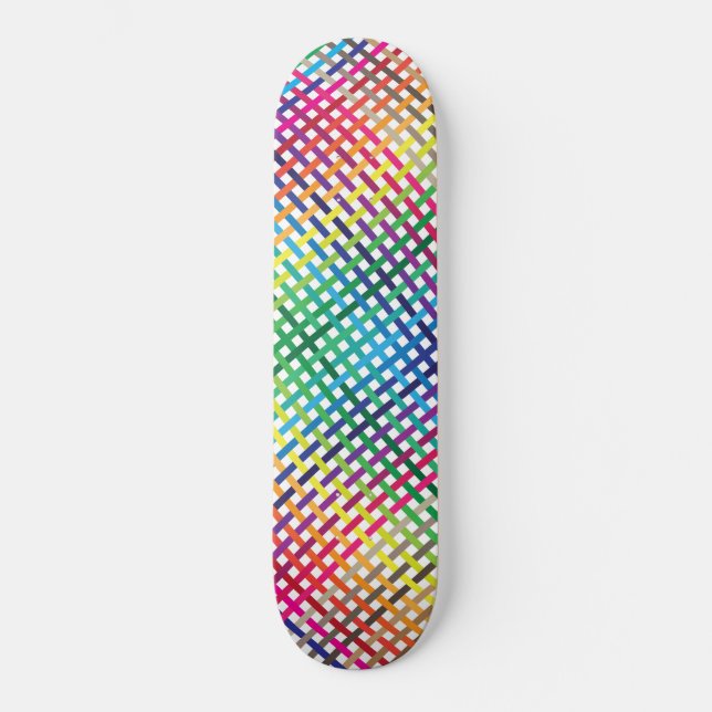 Diagonalen von Farbschatten Skateboard (Vorderseite)