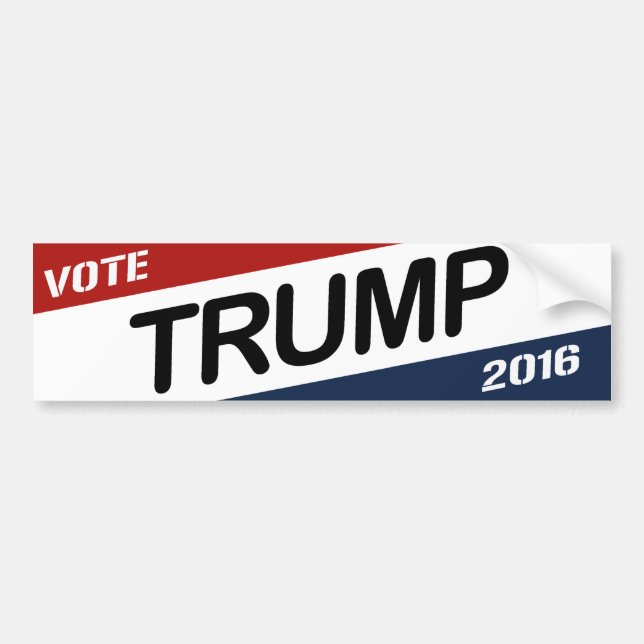 Diagonaler Kampagnen-Autoaufkleber des Trumpf-2016 Autoaufkleber (Vorne)